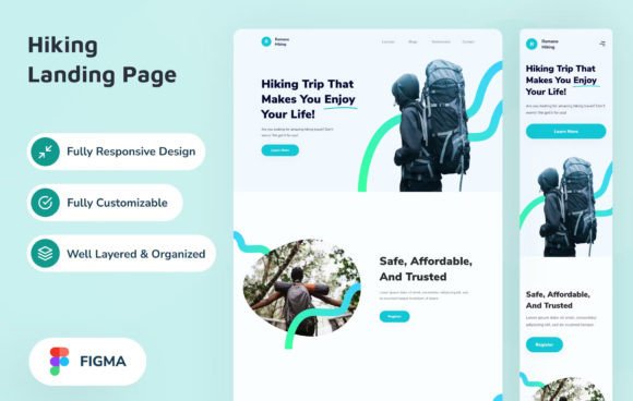 Download Hiking Landing Page - Premium Resources