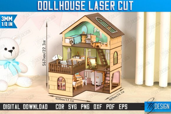 Download Dollhouse Furniture Laser Cut Bundle - Furniture Collection