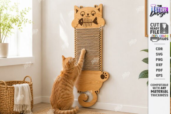 Download Cat Scratcher Laser Cut | Pet Furniture - Furniture Collection